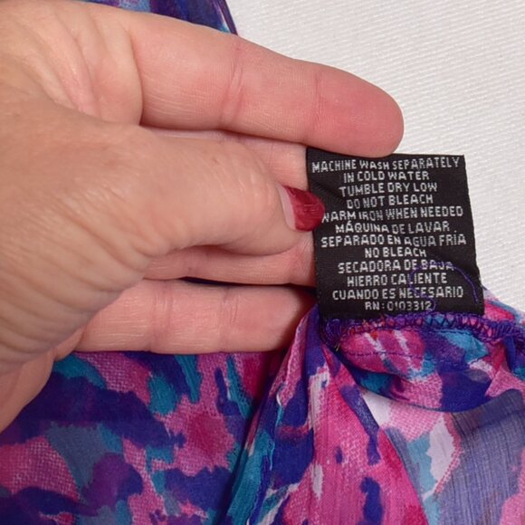 NINETY Women's Multi-Color Sheer Swim Coverup Size Small - Picture 4 of 5